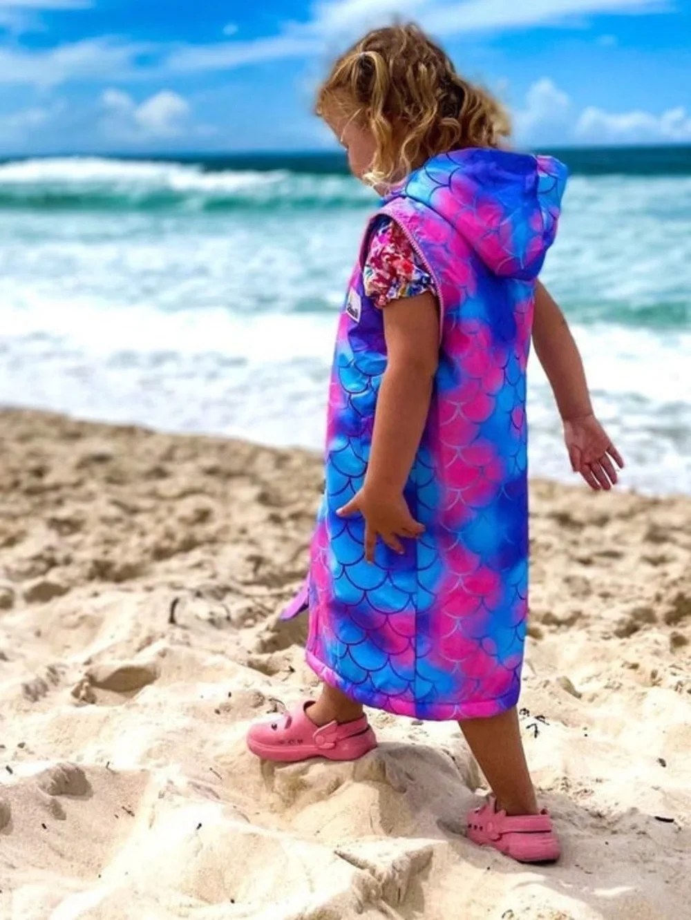 Schmik Mermaid Print Swim Parka Size 14